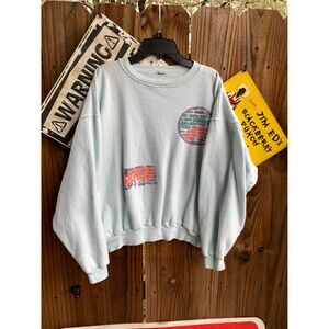 Vintage 80s Grey and orange Gotcha Upstreet Downhill Skate Sweatshirt Size L -XL
